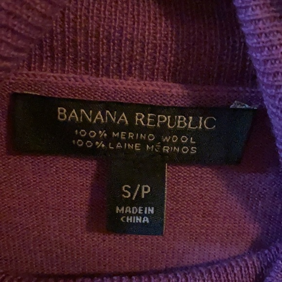 Banana Republic merino wool purple turtleneck - Picture 6 of 11